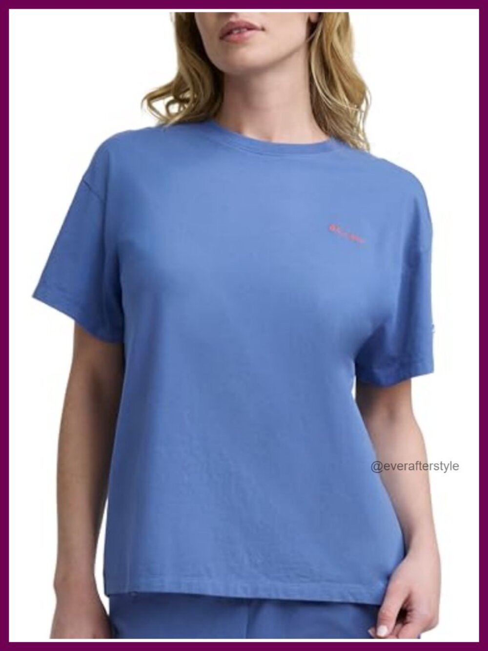 Champion Women's Classic Short Sleeve Graphic T-Shirt Loose Fit Script Logo